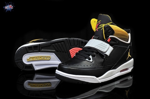 Meilleures Air Jordan Flight Noir Jaune