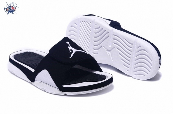 Meilleures Jordan Hydro Claquette Noir Blanc