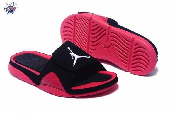 Meilleures Jordan Hydro Claquette Noir Rouge