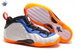 Meilleures Nike Air Foamposite Blanc Orange Noir Bleu