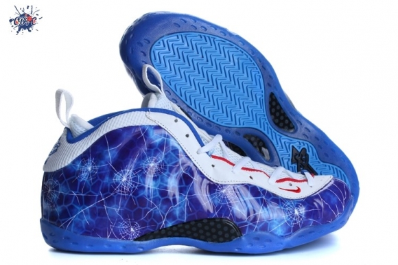 Meilleures Nike Air Foamposite Bleu Blanc