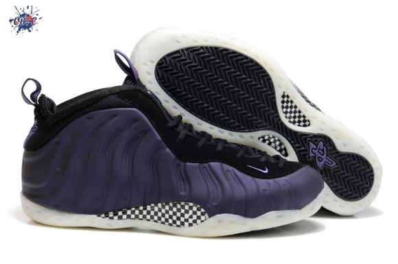 Meilleures Nike Air Foamposite Noir Pourpre Blanc