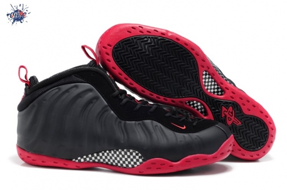 Meilleures Nike Air Foamposite Noir Rouge Treillis