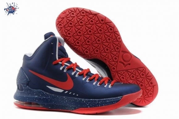 Meilleures Nike KD 5 Foncé Bleu Rouge