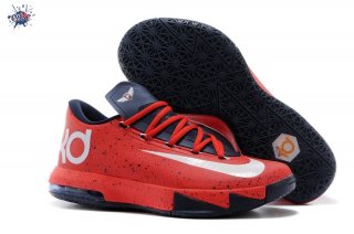 Meilleures Nike KD 6 Foncé Bleu Rouge