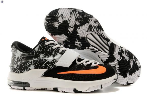 Meilleures Nike KD 7 Noir Blanc Orange