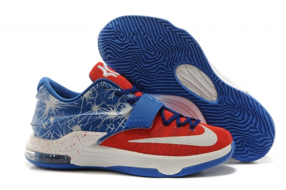 Meilleures Nike KD 7 Rouge Blanc Bleu