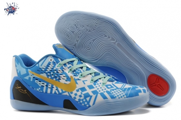 Meilleures Nike Kobe 9 Elite Bleu Or