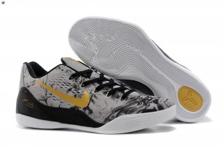 Meilleures Nike Kobe 9 Elite Gris Jaune Noir