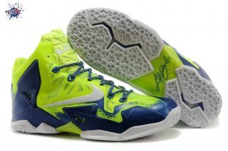 Meilleures Nike Lebron 11 Foncé Bleu Vert