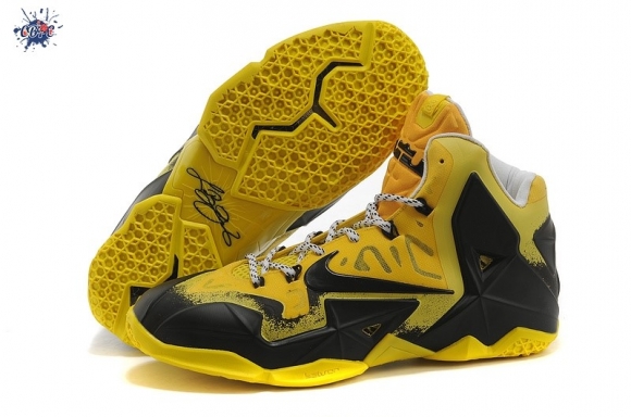 Meilleures Nike Lebron 11 Jaune Noir