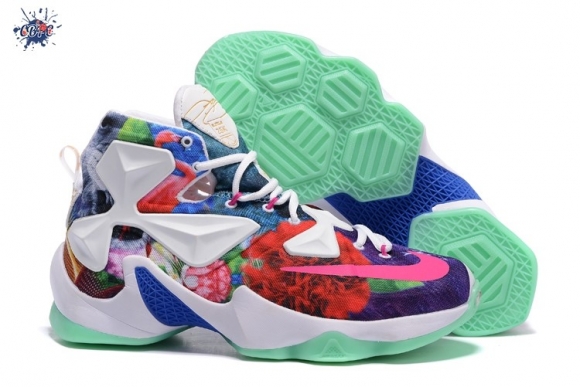 Meilleures Nike Lebron 13 Multicolore Blanc Vert