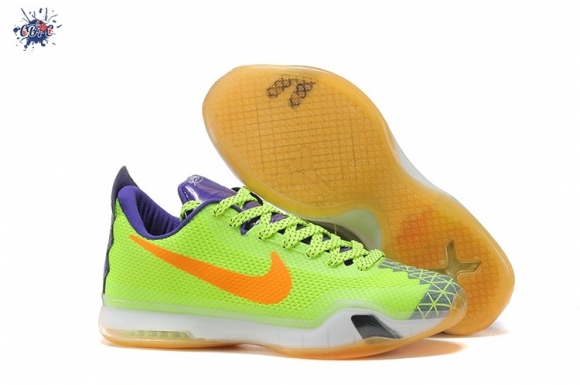 Meilleures Nike Zoom Kobe 10 Fluorescent Vert Pourpre