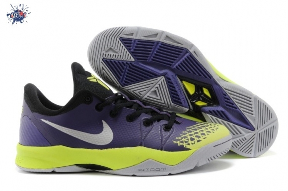 Meilleures Nike Zoom Kobe 4 Noir Pourpre Fluorescent Vert