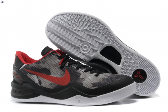 Meilleures Nike Zoom Kobe 8 Gris Noir Rouge