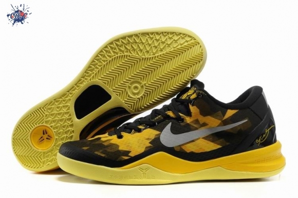 Meilleures Nike Zoom Kobe 8 Noir Jaune Argent