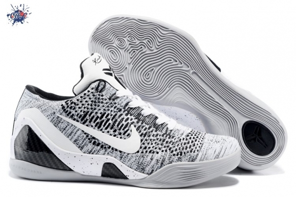 Meilleures Nike Zoom Kobe 9 Elite Blanc Gris Noir