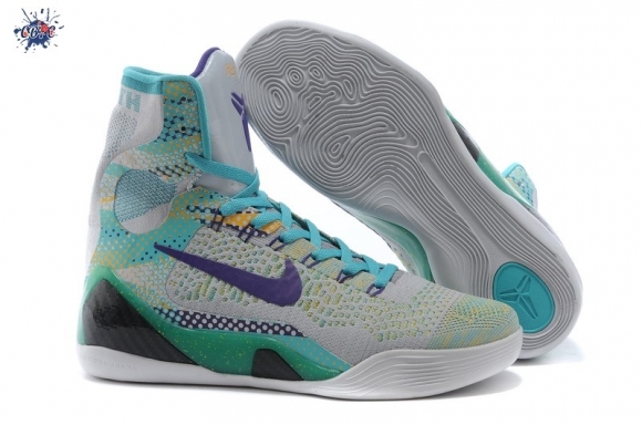 Meilleures Nike Zoom Kobe 9 Elite Blanc Pourpre Vert Noir