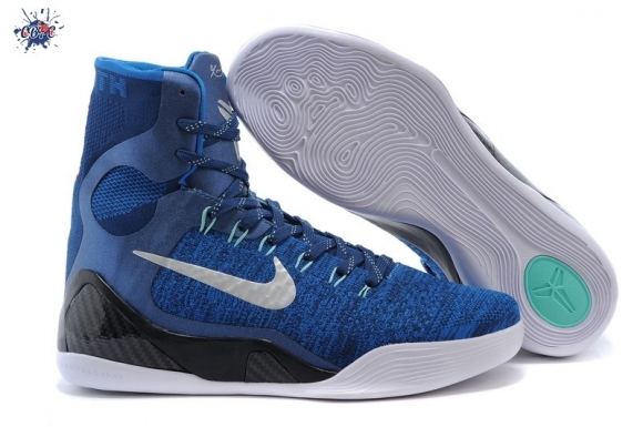 Meilleures Nike Zoom Kobe 9 Elite Bleu Blanc Noir