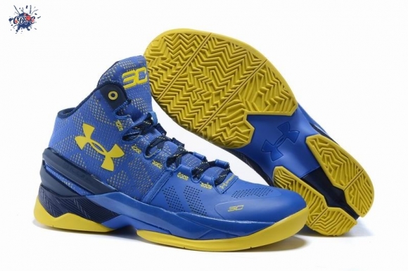 Meilleures Under Armour Curry 2 Bleu Jaune