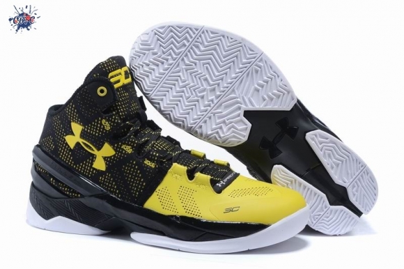 Meilleures Under Armour Curry 2 Jaune Noir Blanc