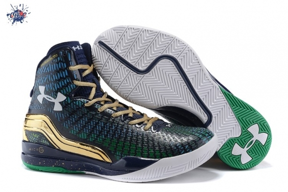 Meilleures Under Armour Curry 2 Vert Or Bleu